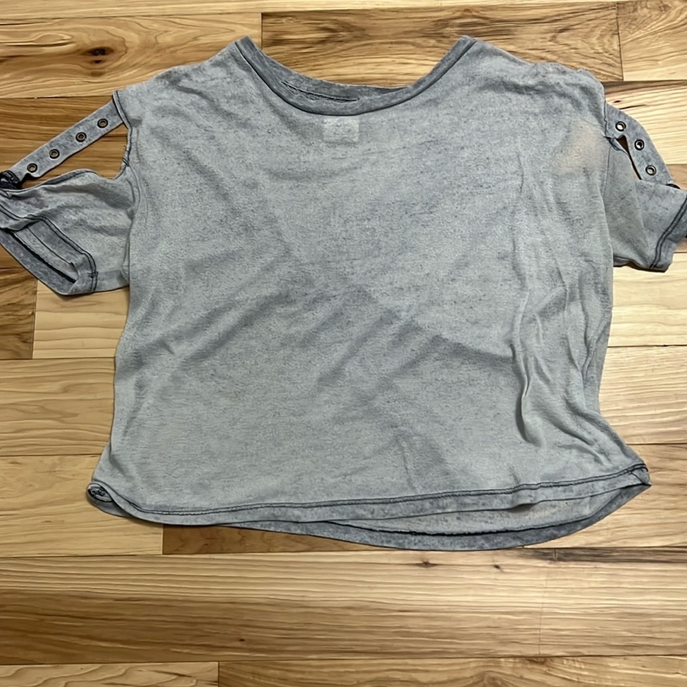 Gray Exist crop top